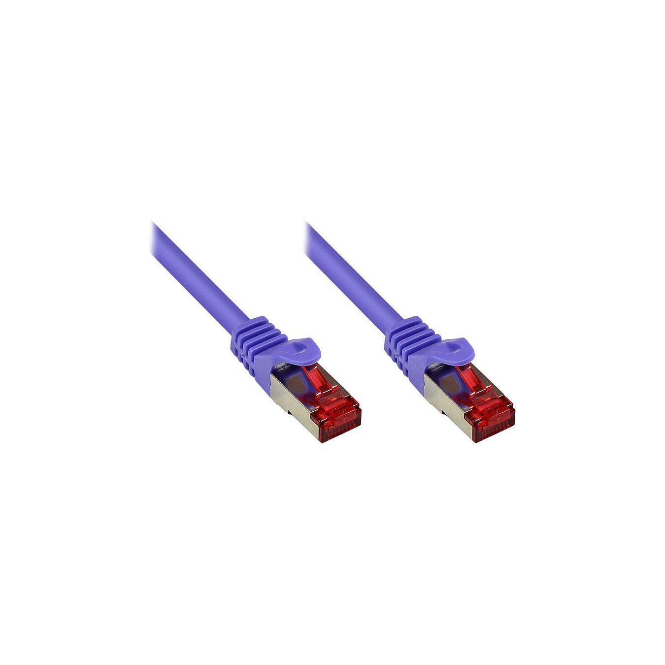 Buy GoodConnections Patchkabel mit Rastnasenschutz, Cat. 6, S FTP, PiMF, PVC, 250MHz, violett, 0,5m, in Cyprus, Nicosia, Limasso