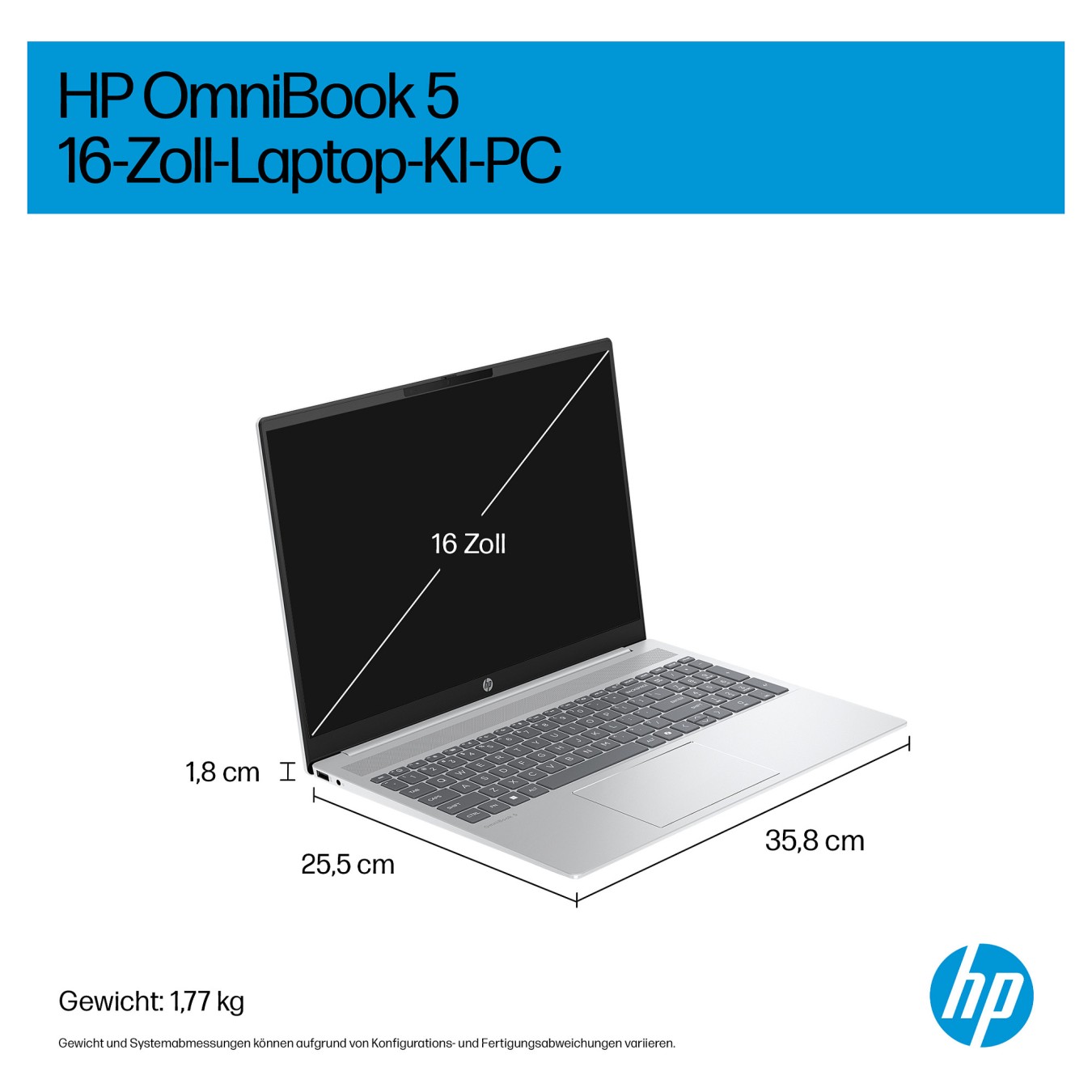 Buy HP OmniBook 5 16-af1155ng CU5 225U 16GB 512SSD W11 Home in Cyprus, Nicosia, Limassol, Larnaka, Pafos