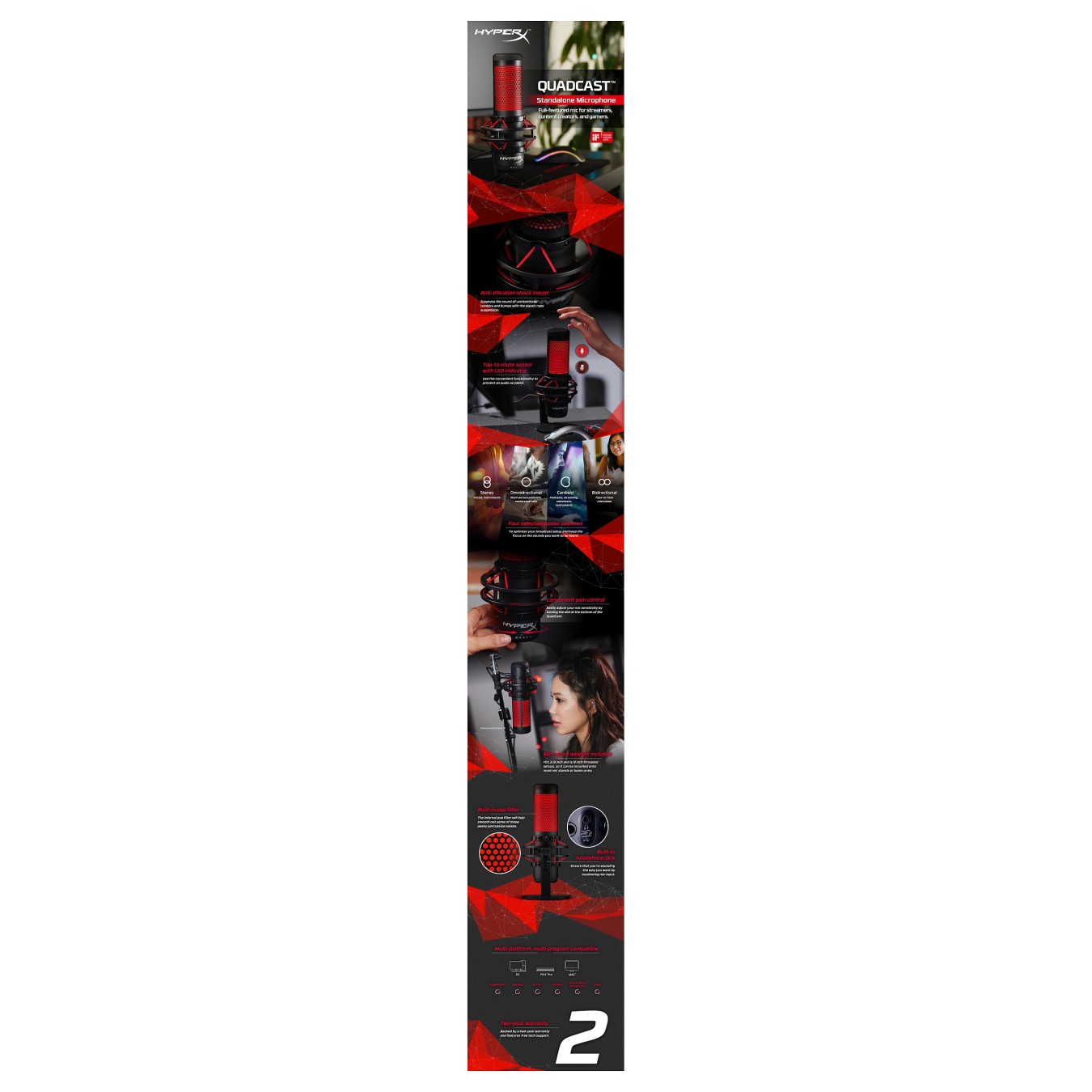 Buy Mikrofon Kingston HyperX QuadCast in Cyprus, Nicosia, Limassol, Larnaka, Pafos