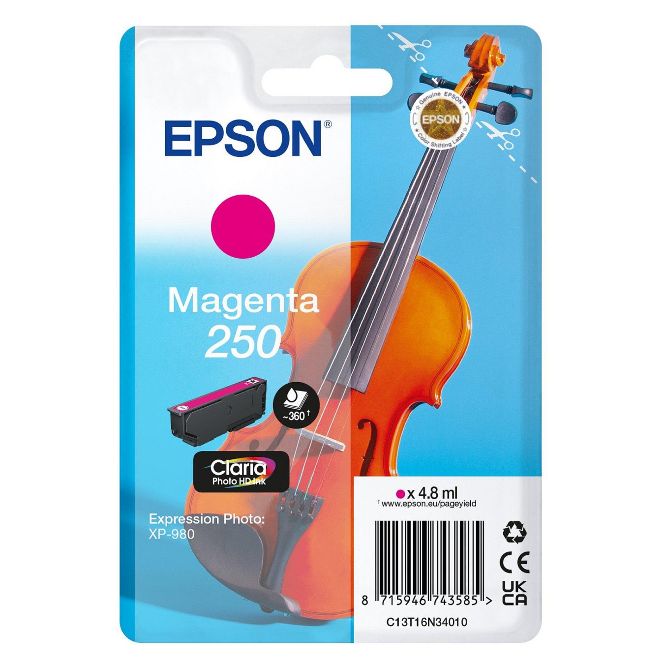 Buy EPSON Tinte magenta 4.8ml XP 980, ''250'' in Cyprus, Nicosia, Limassol, Larnaka, Pafos