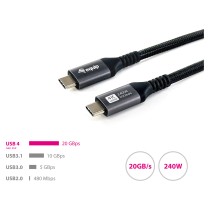 Buy Equip Kabel USB-C4.0- to C Gen2x2 PD100W St St 3.00m schwarz in Cyprus, Nicosia, Limassol, Larnaka, Pafos