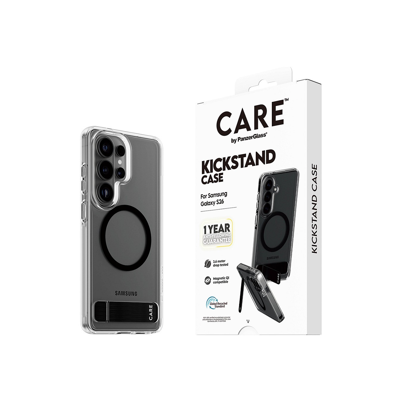 Buy CARE Urban Explorer Case Clear w Kickstand Qi Galaxy S26 in Cyprus, Nicosia, Limassol, Larnaka, Pafos