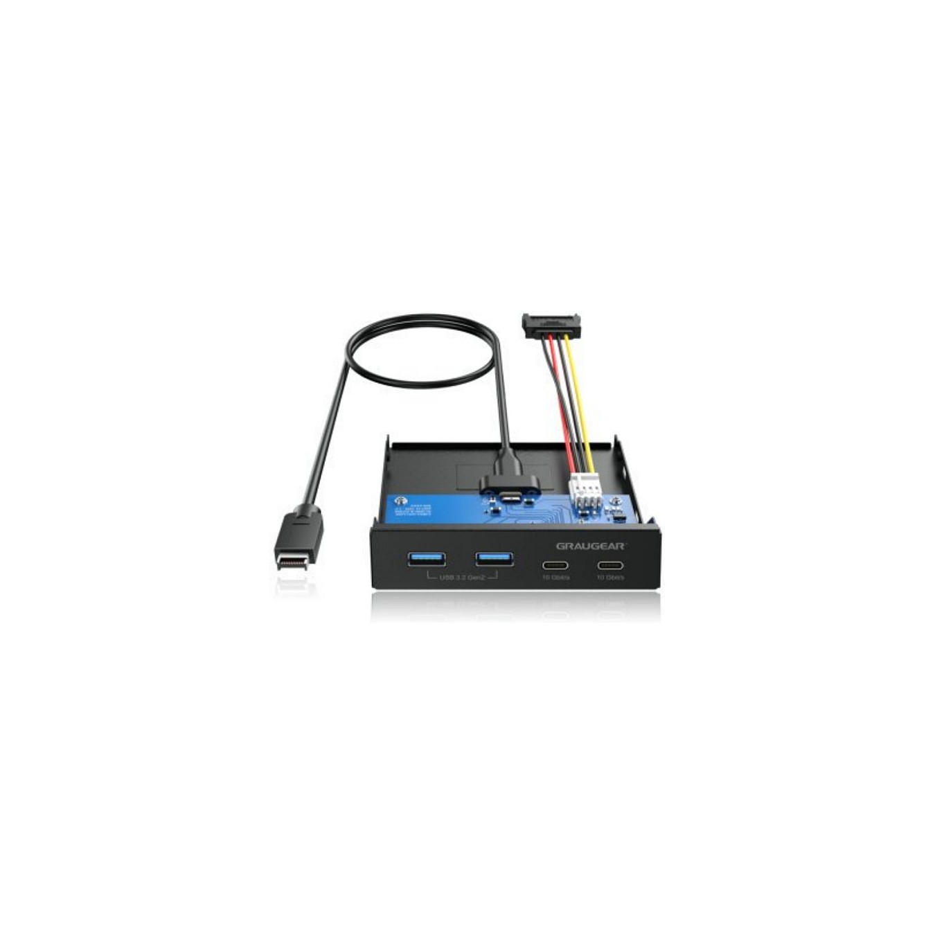 Buy GRAUGEAR Multi Frontblende 4-Fach USB-HUB. 2x USB-C.2x USB-A retail in Cyprus, Nicosia, Limassol, Larnaka, Pafos