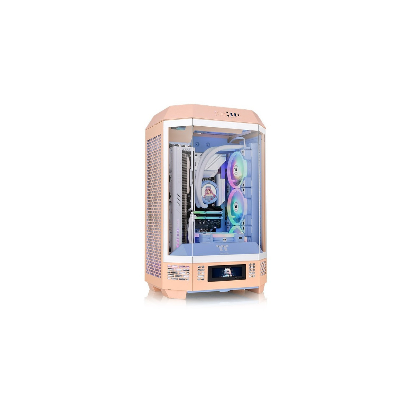 Thermaltake The Tower 300 - Peach Fuzz - Micro-ATX / Mini-ITX Compact PC Case, SPCC — Buy in Cyprus with Fast Delivery
