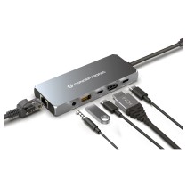 Buy CONCEPTRONIC 6-1 Dock USB-C- to HDMI USB-A GbE AUX + 18cm gr in Cyprus, Nicosia, Limassol, Larnaka, Pafos