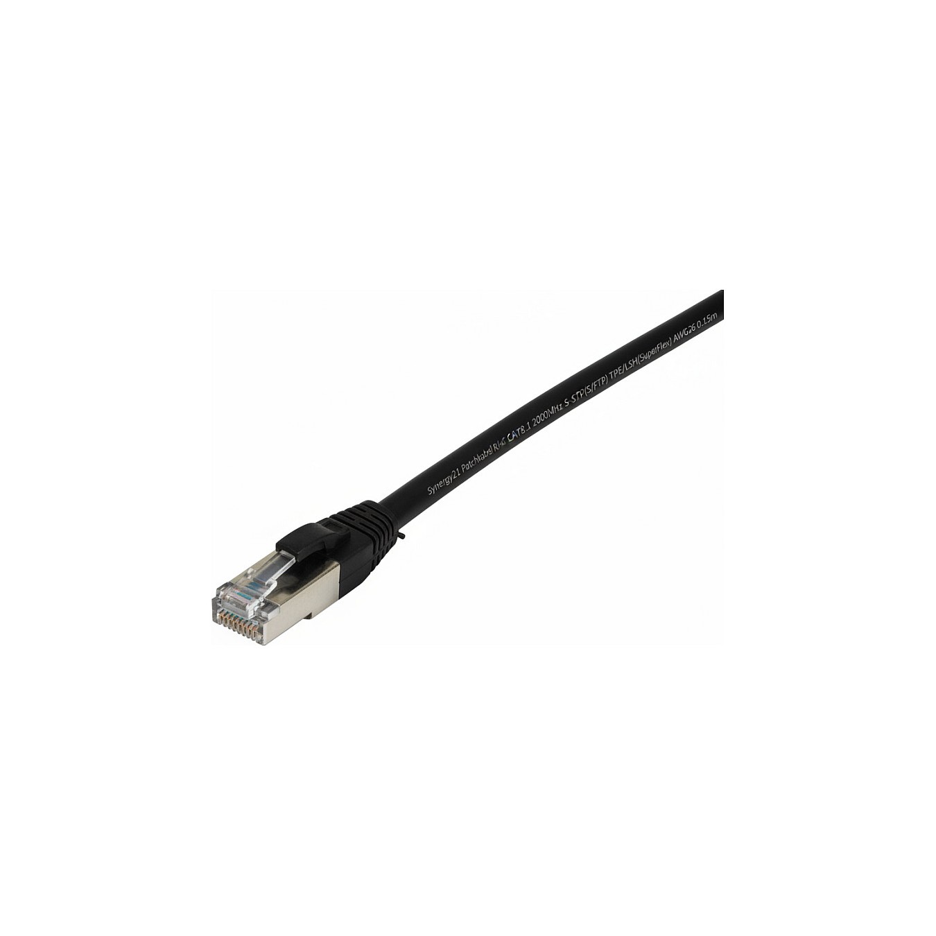 Buy Synergy21 Patchkabel RJ45, CAT8.1 2000Mhz, 0,15m, schwarz, S-STP(S FTP), TPE LSZH(SuperFlex), AWG26, in Cyprus, Nicosia, Lim