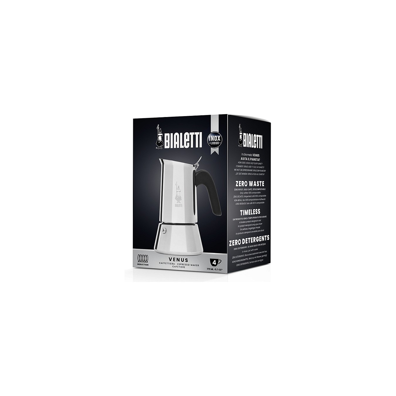 Buy Bialetti Mokka-Kanne 0.1 l New Venus Silber in Cyprus, Nicosia, Limassol, Larnaka, Pafos