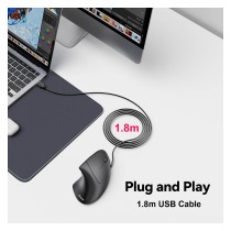 Buy Equip Ergonomische Maus USB-A Stecker 1.80m Rechts schwarz in Cyprus, Nicosia, Limassol, Larnaka, Pafos