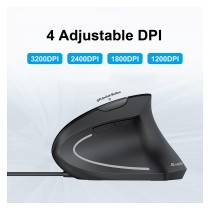 Buy Equip Ergonomische Maus USB-A Stecker 1.80m Rechts schwarz in Cyprus, Nicosia, Limassol, Larnaka, Pafos