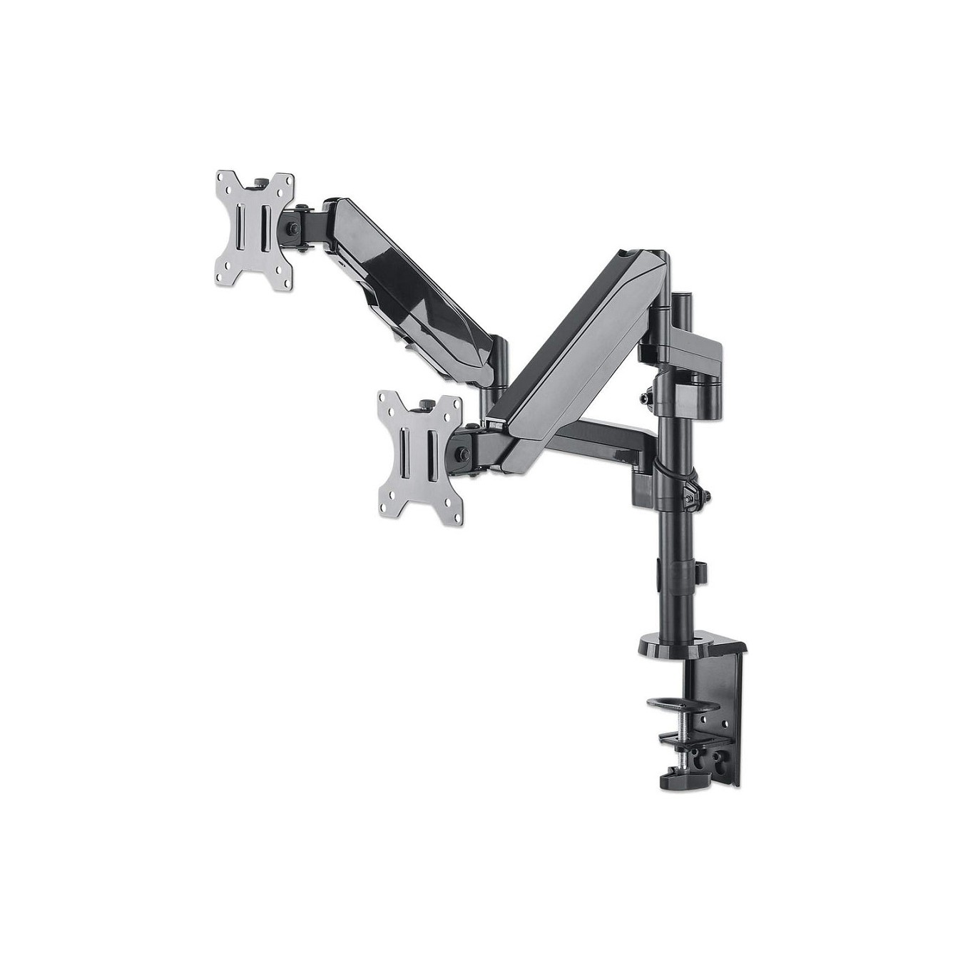 Buy MANHATTAN Tischhalterung mit Gasdruckfeder und Kugelgelenk fuer zwei Monitore von 48,18-81,28cm 17Z-32Z und bis zu 8k... in 