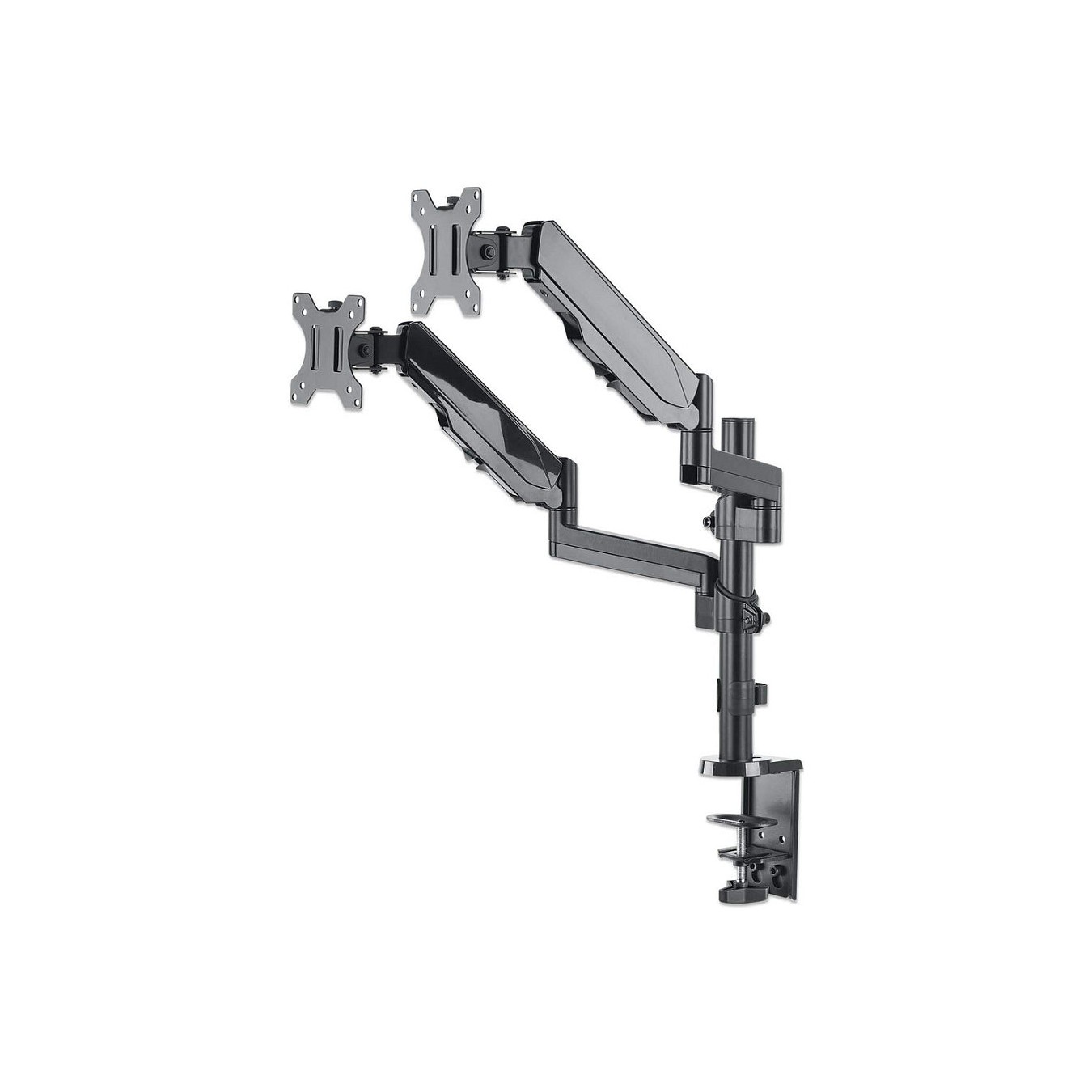 Buy MANHATTAN Tischhalterung mit Gasdruckfeder und Kugelgelenk fuer zwei Monitore von 48,18-81,28cm 17Z-32Z und bis zu 8k... in 