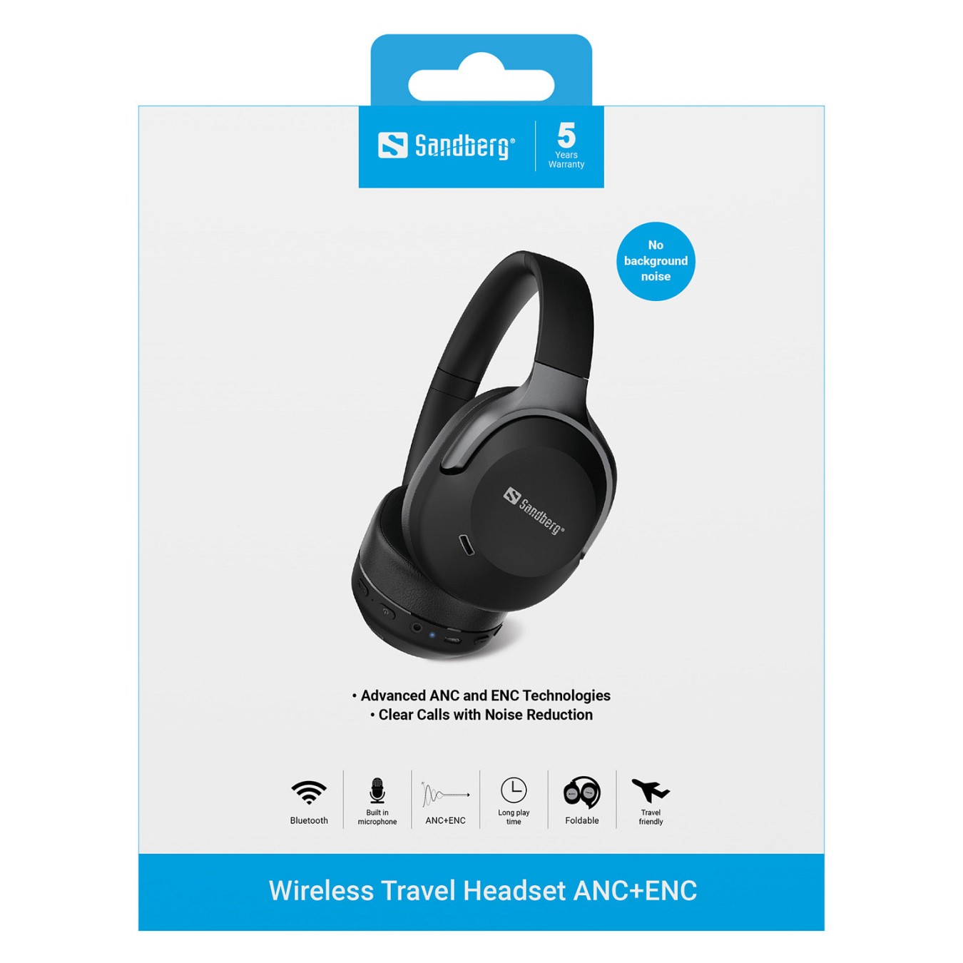 Buy 126-53 SANDBERG Travel Headset ANC ENC in Cyprus, Nicosia, Limassol, Larnaka, Pafos