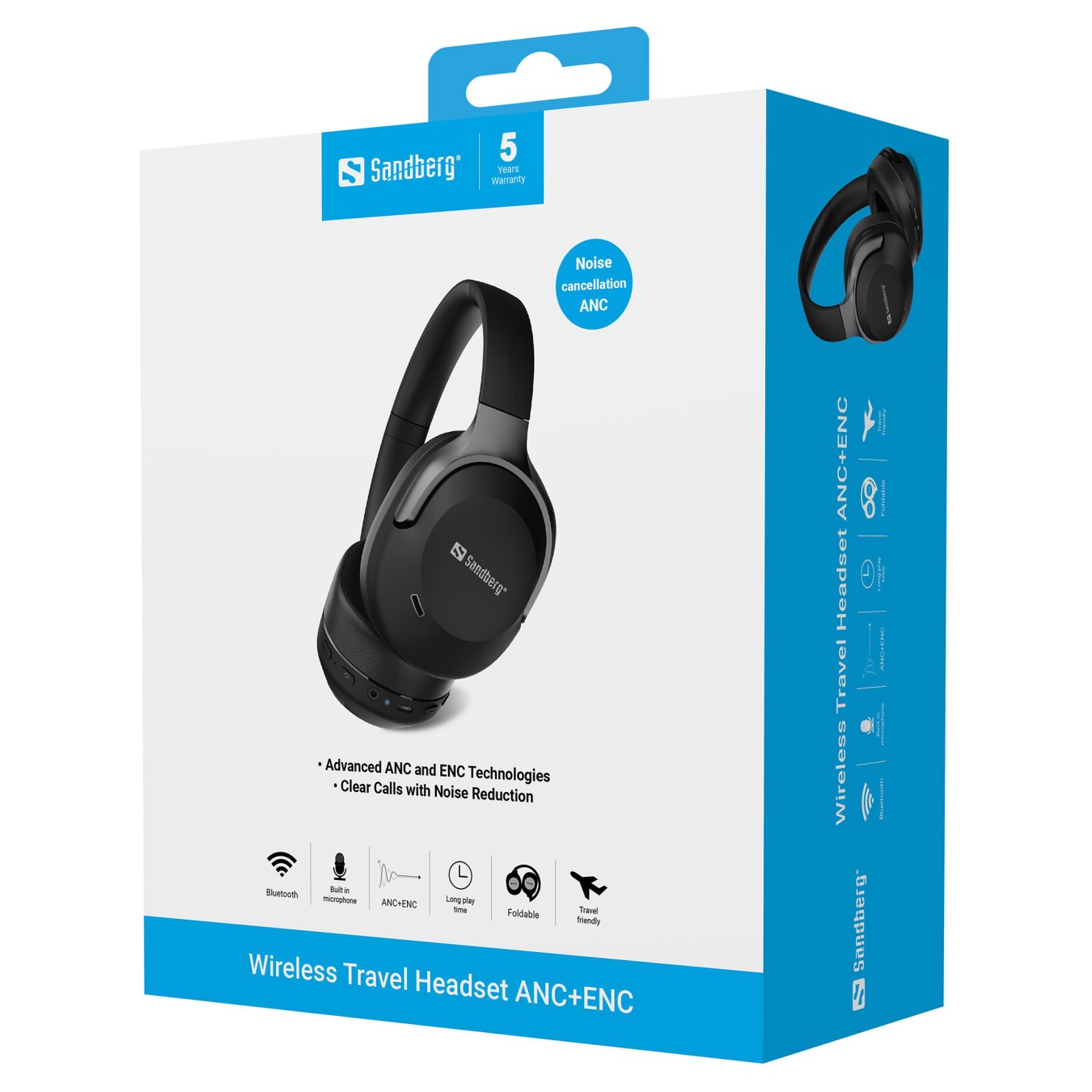 Buy 126-53 SANDBERG Travel Headset ANC ENC in Cyprus, Nicosia, Limassol, Larnaka, Pafos