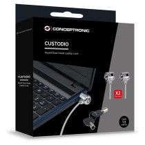 Buy Conceptronic CNBSLOCK15T Doppel-Notebook-Schloss in Cyprus, Nicosia, Limassol, Larnaka, Pafos