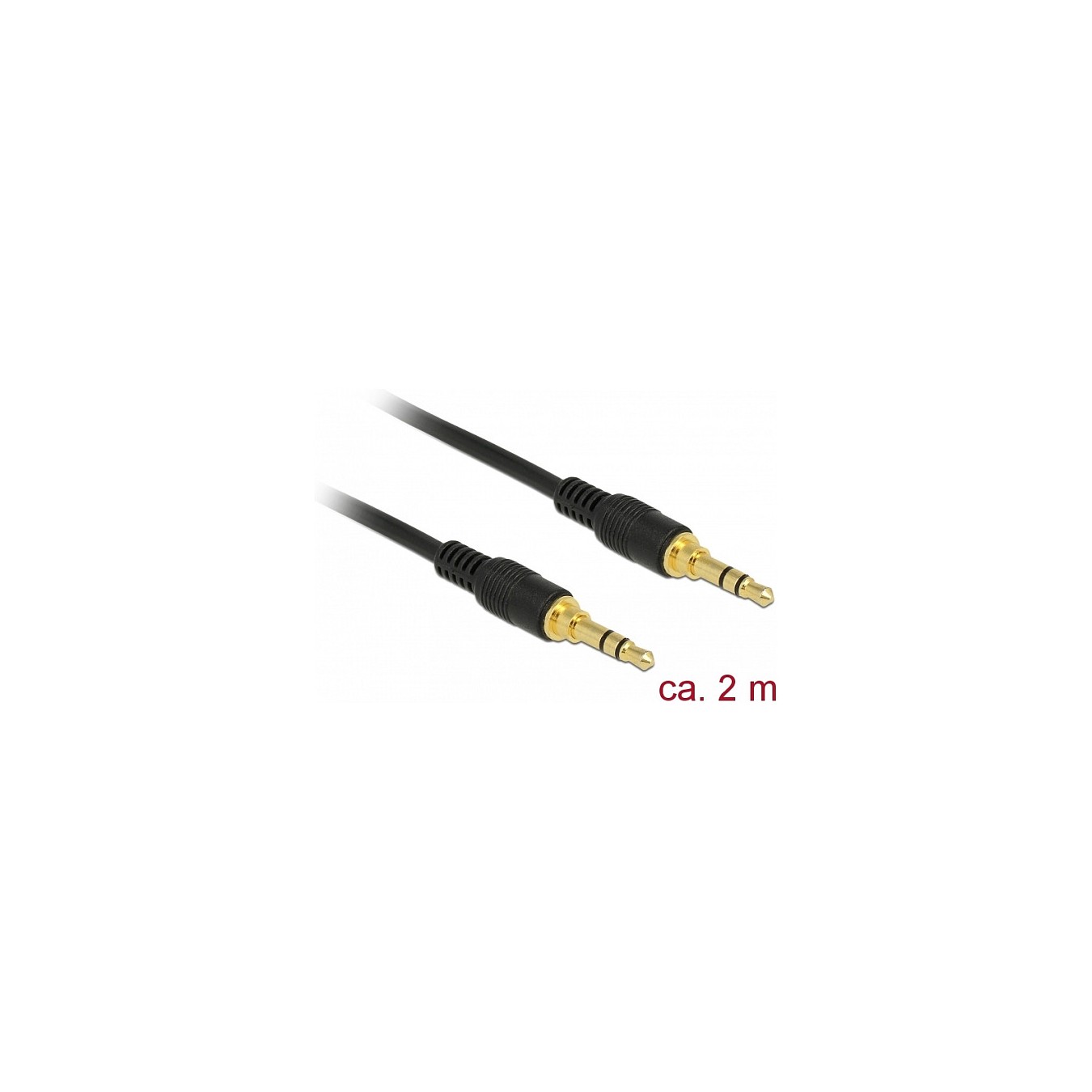 Buy Delock Klinkenkabel 3,5 mm 3 Pin Stecker to Stecker 2 m schwarz in Cyprus, Nicosia, Limassol, Larnaka, Pafos