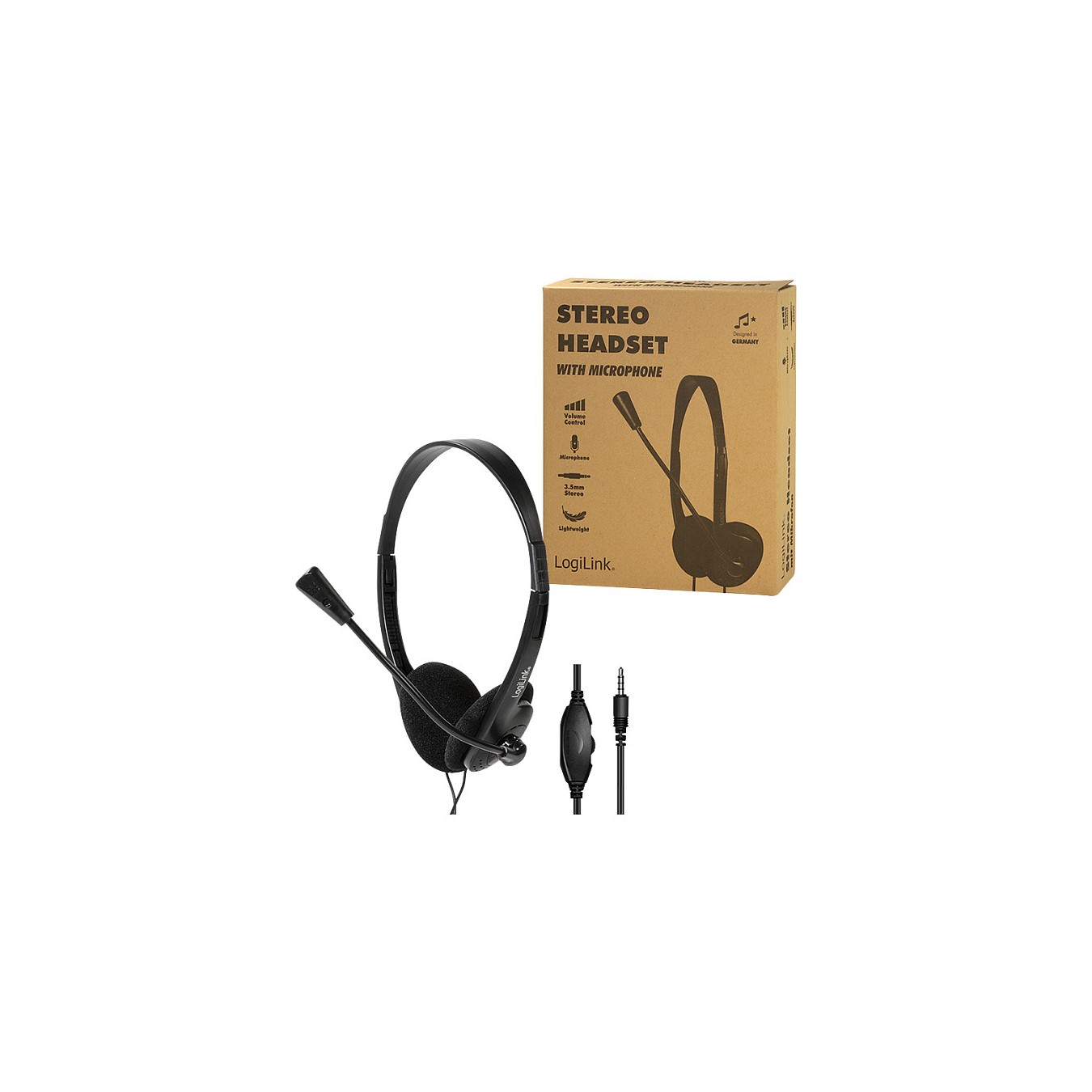 Buy Logilink Stereo-Headset, 1x 3,5-mm-Klinke Bügelmikro Eco-Box in Cyprus, Nicosia, Limassol, Larnaka, Pafos