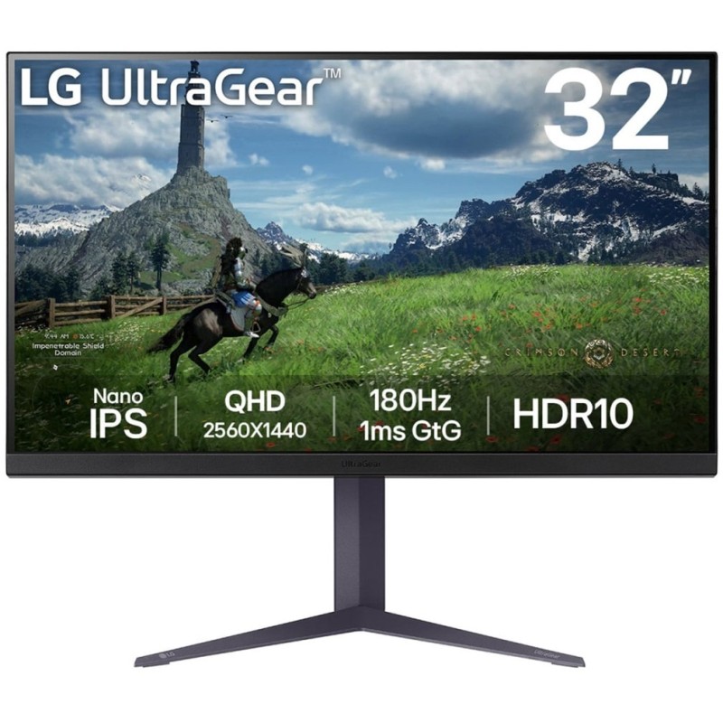 Buy LG UltraGear 32GS85QX-B - 32" QHD (2560x1440) Nano IPS Gaming Monitor, 180Hz... in Cyprus, Nicosia, Limassol, Larnaka, Pafos