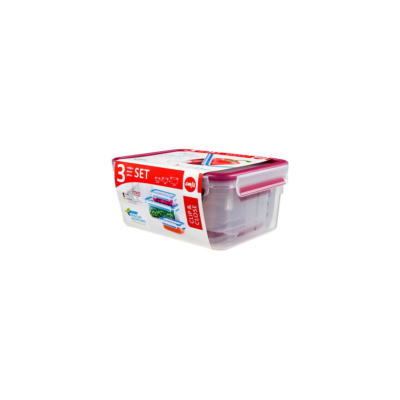 Buy Emsa 3er Set Frischhaltedosen Clip & Close Blau in Cyprus, Nicosia, Limassol, Larnaka, Pafos