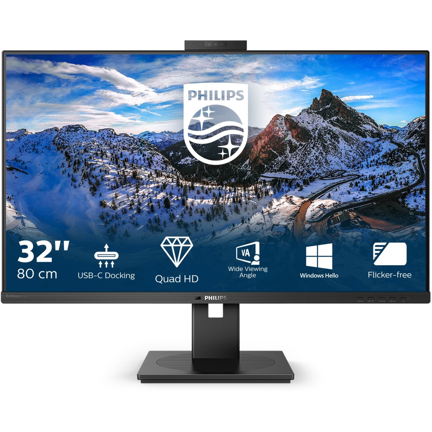 Philips 326P1H/00 - 31.5" QHD IPS Monitor - USB-C 90W, DP1.4, 2xHDMI, 75Hz (Boxed) — Buy in Cyprus with Fast Delivery