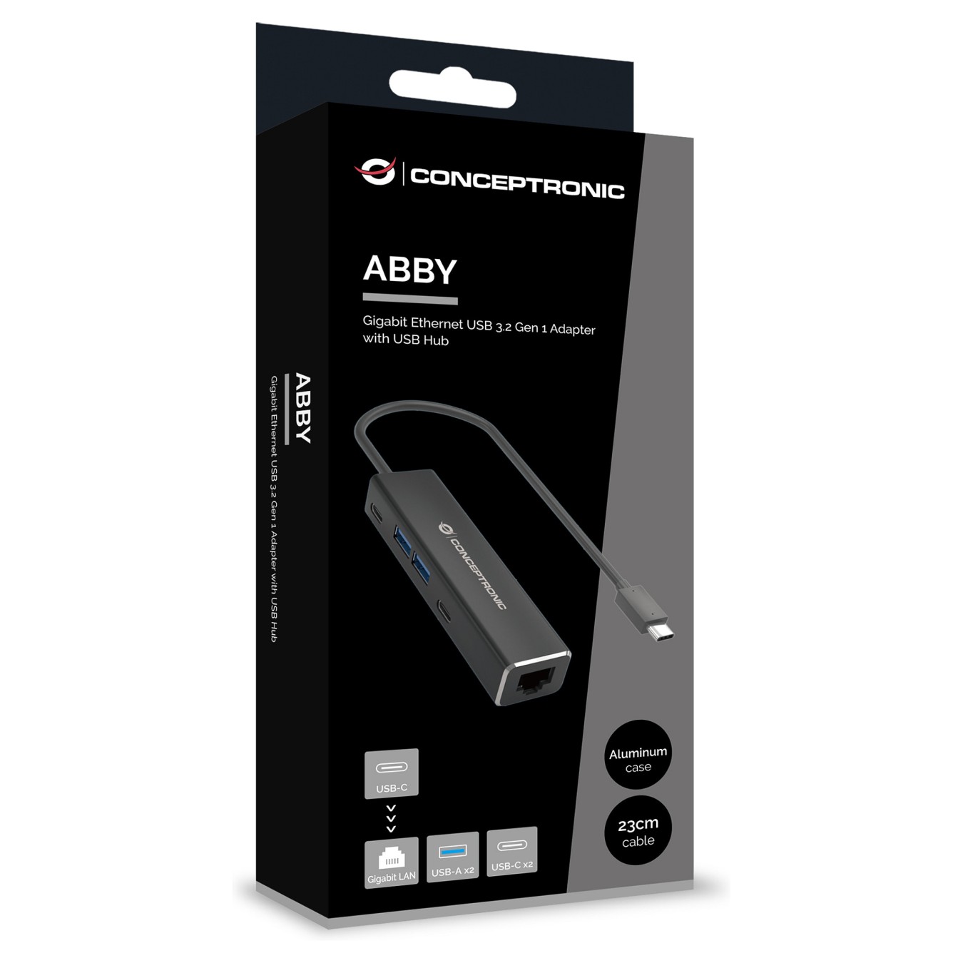 Buy CONCEPTRONIC Adapter USB-C3.2- to GbE 2xC 2xA 5Gbs 0.14m sw in Cyprus, Nicosia, Limassol, Larnaka, Pafos