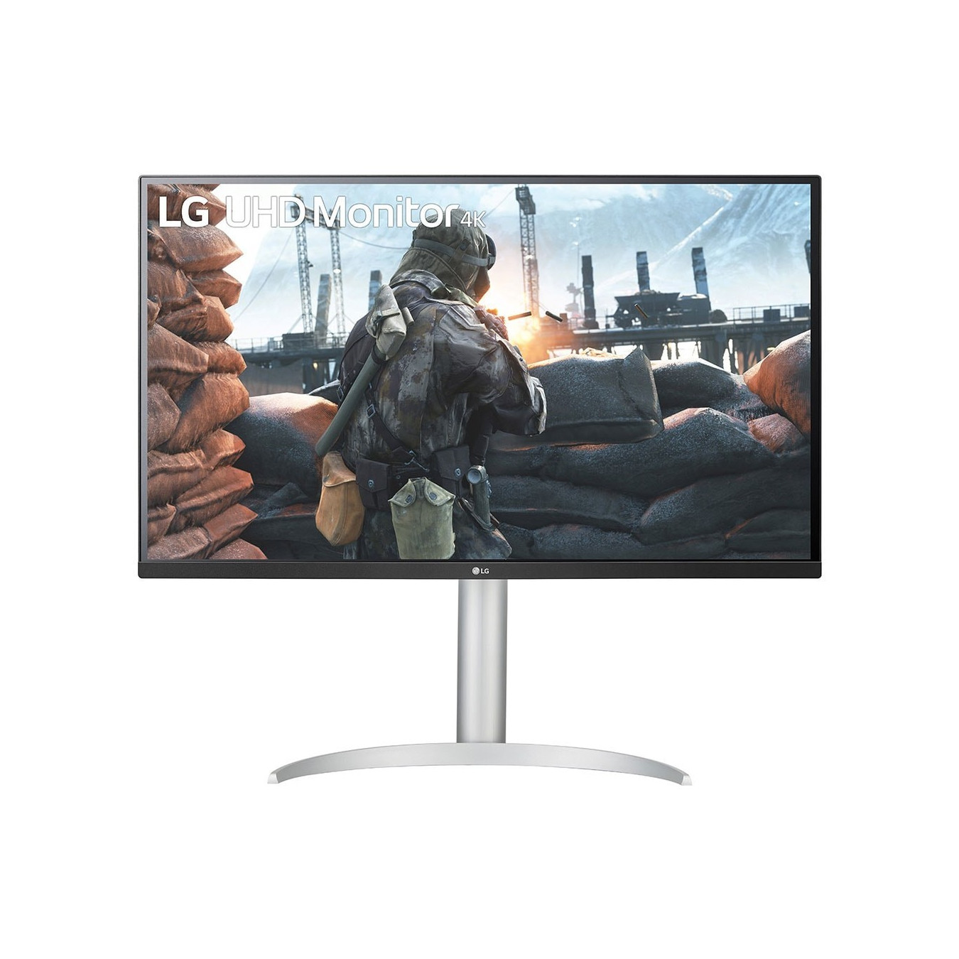 LG 27-Inch 27BP55U-B 4K UHD IPS Monitor - HDR10, USB-C PD 96W, HDMI 2.0, DP1.4 - Silver — Buy in Cyprus with Fast Delivery