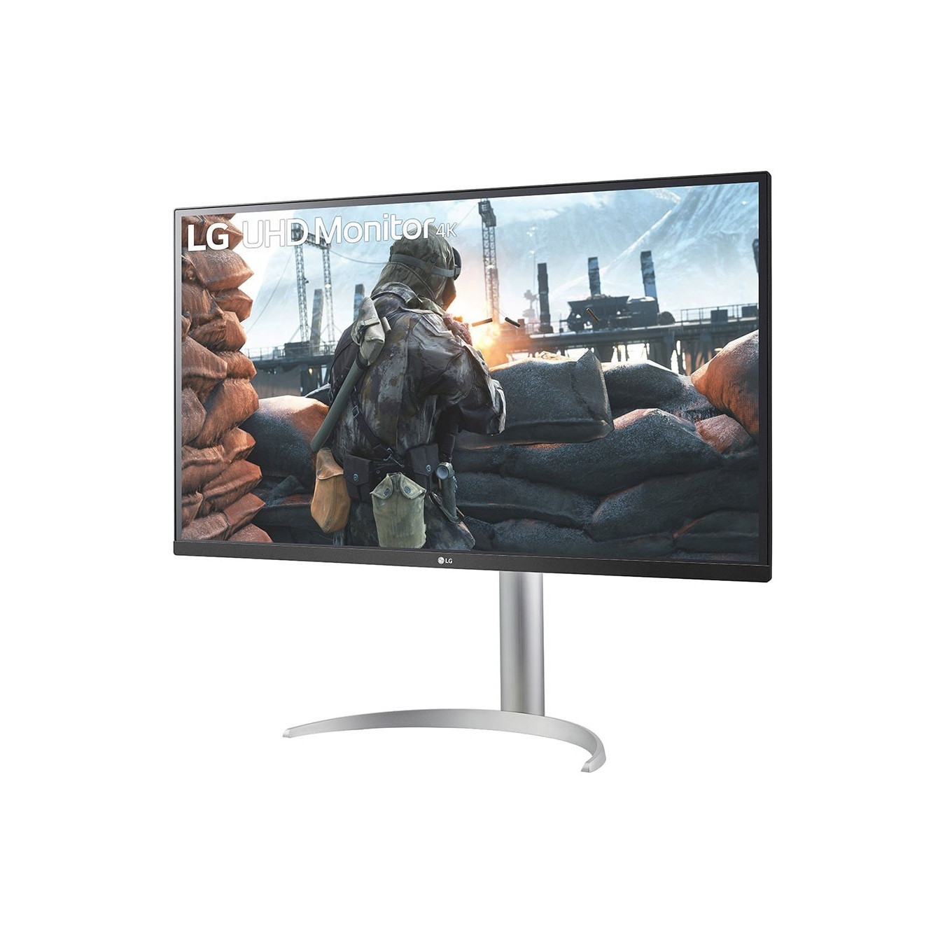 LG 27-Inch 27BP55U-B 4K UHD IPS Monitor - HDR10, USB-C PD 96W, HDMI 2.0, DP1.4 - Silver — Buy in Cyprus with Fast Delivery