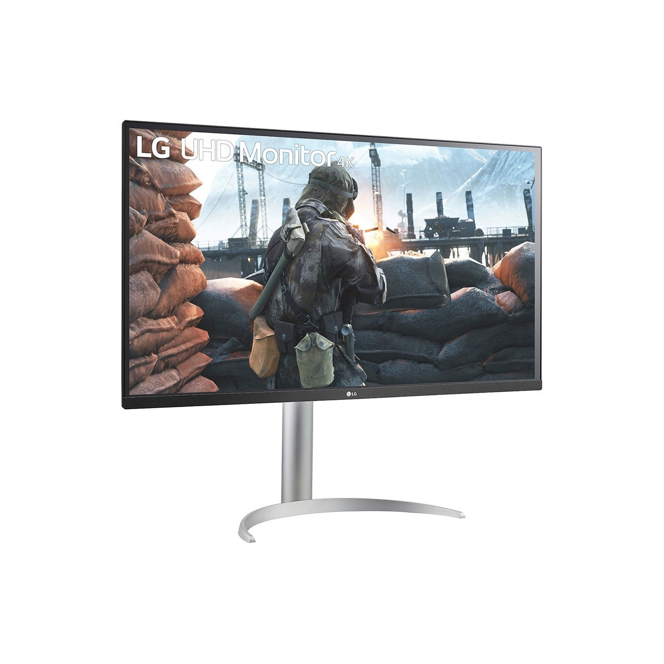 LG 27-Inch 27BP55U-B 4K UHD IPS Monitor - HDR10, USB-C PD 96W, HDMI 2.0, DP1.4 - Silver — Buy in Cyprus with Fast Delivery