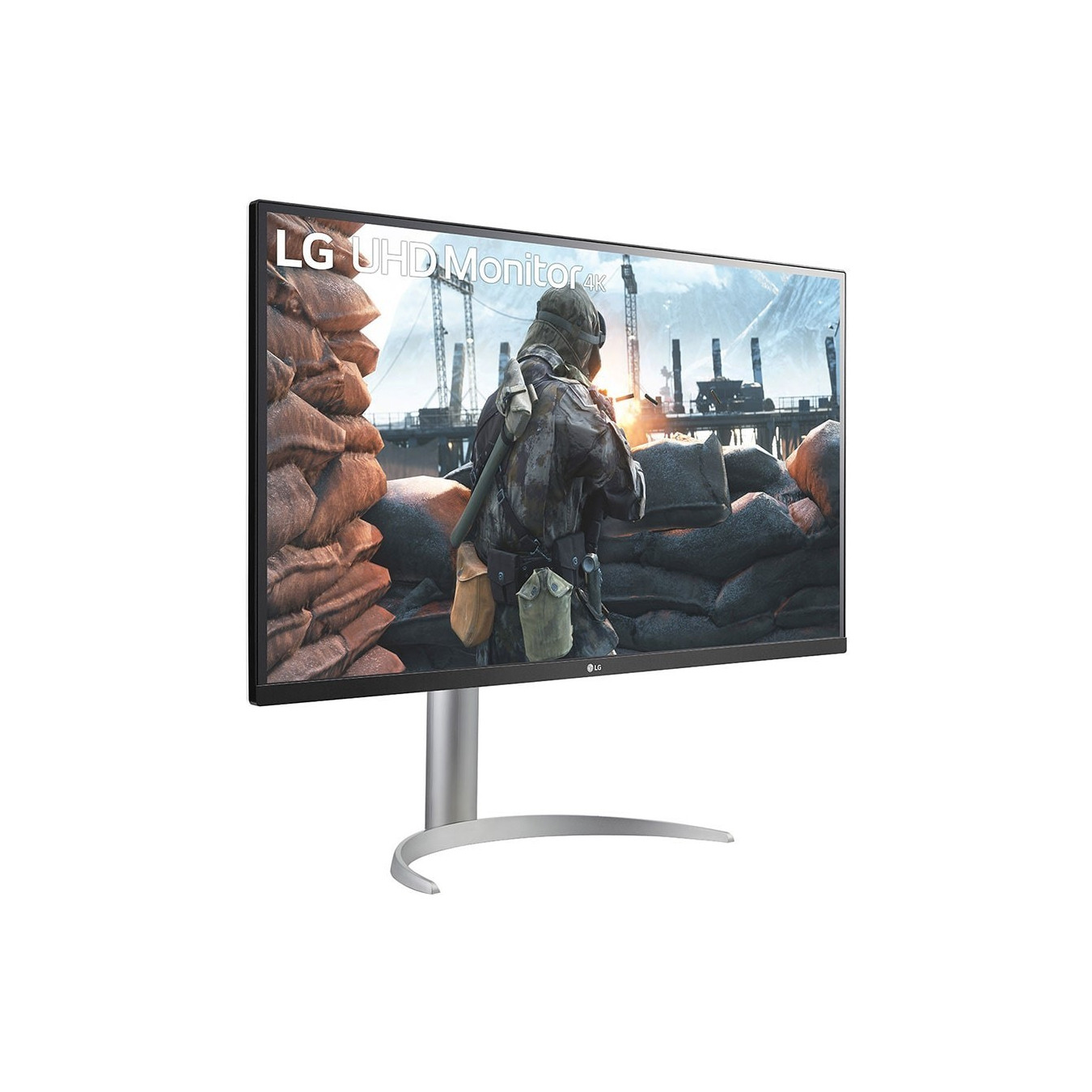 LG 27-Inch 27BP55U-B 4K UHD IPS Monitor - HDR10, USB-C PD 96W, HDMI 2.0, DP1.4 - Silver — Buy in Cyprus with Fast Delivery