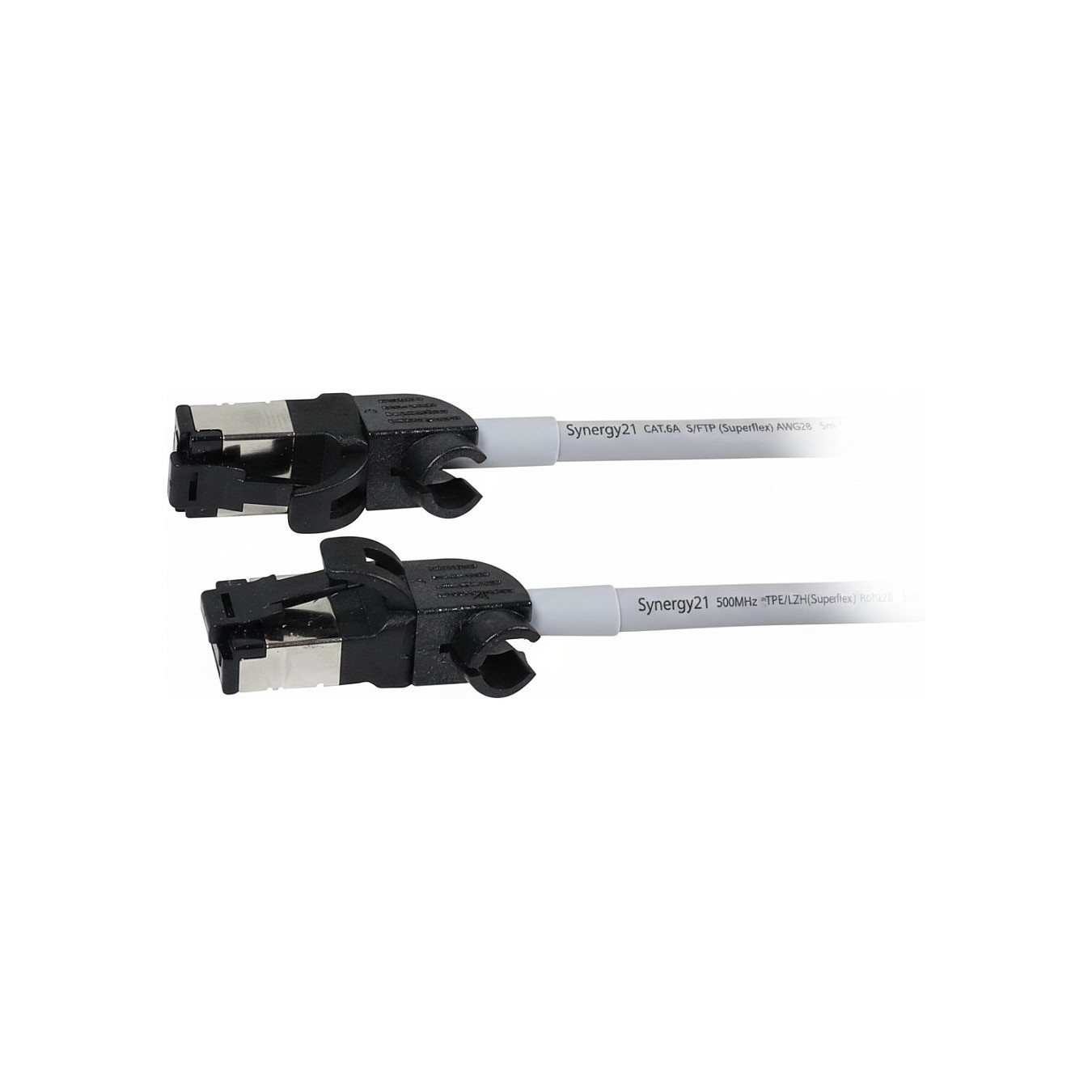 Buy Synergy21 Patchkabel RJ45, CAT6A 500Mhz, 5m, grau, S FTP, slimline rund d4,5mm, TPE LSZH(Superflex), AWG28, mit CAT7... in C