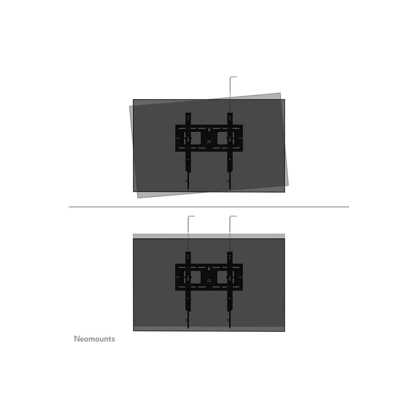 Buy Neomounts LEVEL-750 - Befestigungskit - für TV - schwerlast - verriegelbar - Stahl - Schwarz - Bildschirmgröße: 109-1... in 