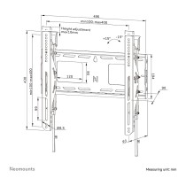 Buy Neomounts LEVEL-750 - Befestigungskit - für TV - schwerlast - verriegelbar - Stahl - Schwarz - Bildschirmgröße: 109-1... in 