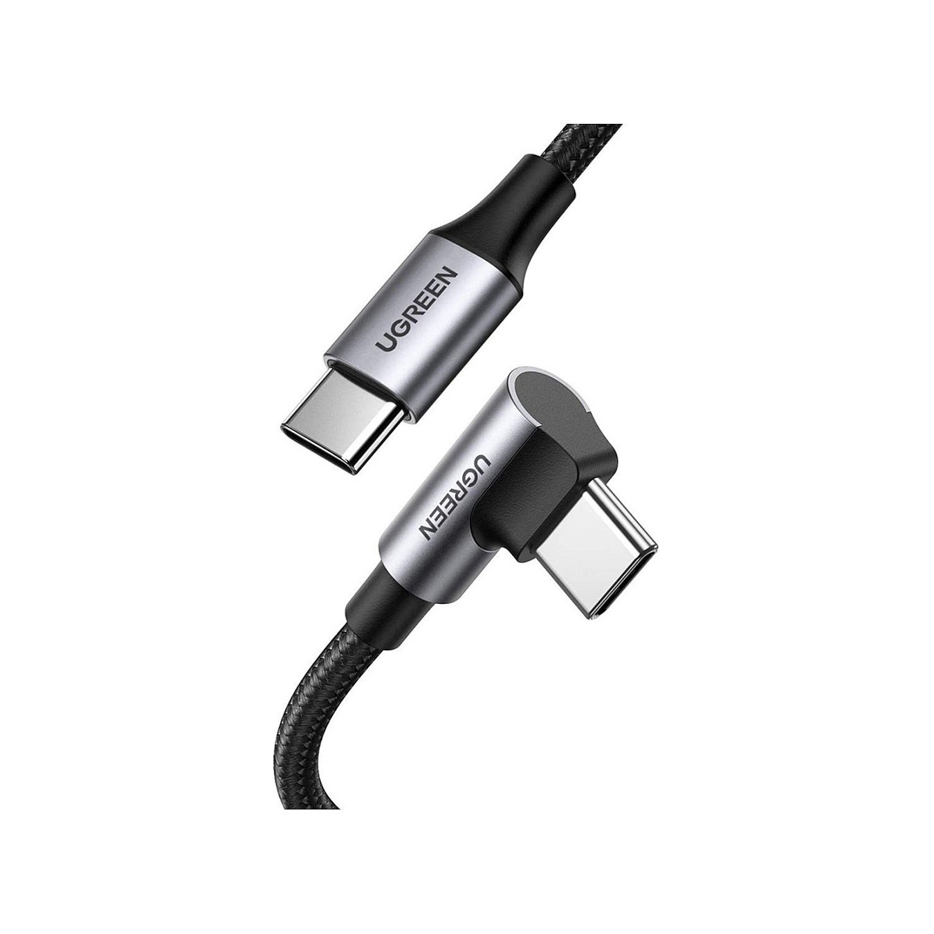 Buy UGREEN US334 USB-C auf USB-C Kabel 100W PD Fast Charging 1x Winkelstecker geflochten schwarz 1m in Cyprus, Nicosia, Limassol