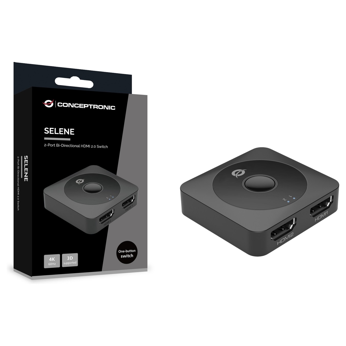 Buy CONCEPTRONIC Switch 2-Port Bidir. 2xHDMI2.0 Bu Bu schwarz in Cyprus, Nicosia, Limassol, Larnaka, Pafos