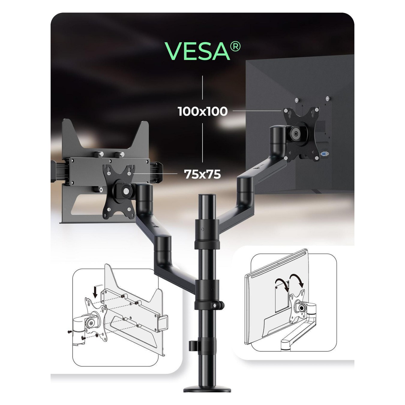 Buy ICY BOX IB-MS622-T Monitorstnder fr einen Monitor in Cyprus, Nicosia, Limassol, Larnaka, Pafos