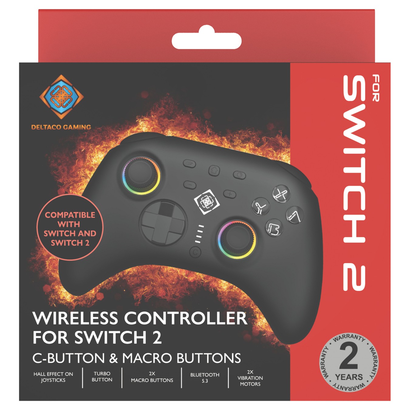Buy Deltaco Controller 2 C Taste RGB Wireless schwarz Switch in Cyprus, Nicosia, Limassol, Larnaka, Pafos