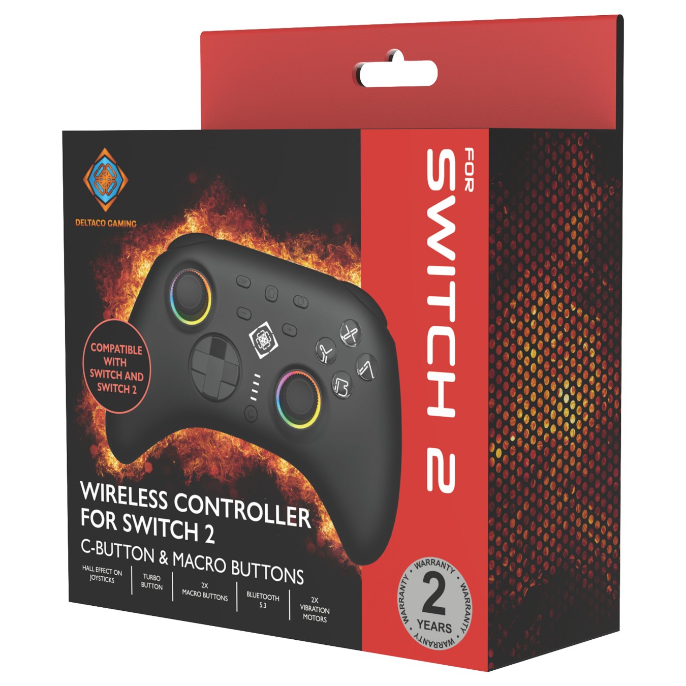Buy Deltaco Controller 2 C Taste RGB Wireless schwarz Switch in Cyprus, Nicosia, Limassol, Larnaka, Pafos