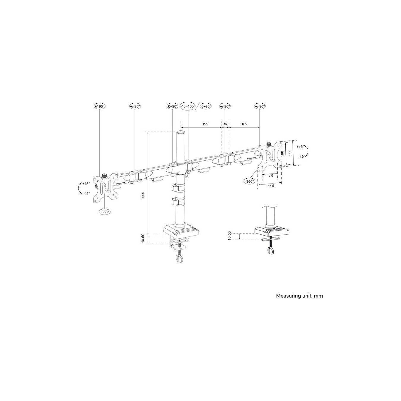 Buy Neomounts NERO DS60-600BL2 Monitorarm - schwarz in Cyprus, Nicosia, Limassol, Larnaka, Pafos