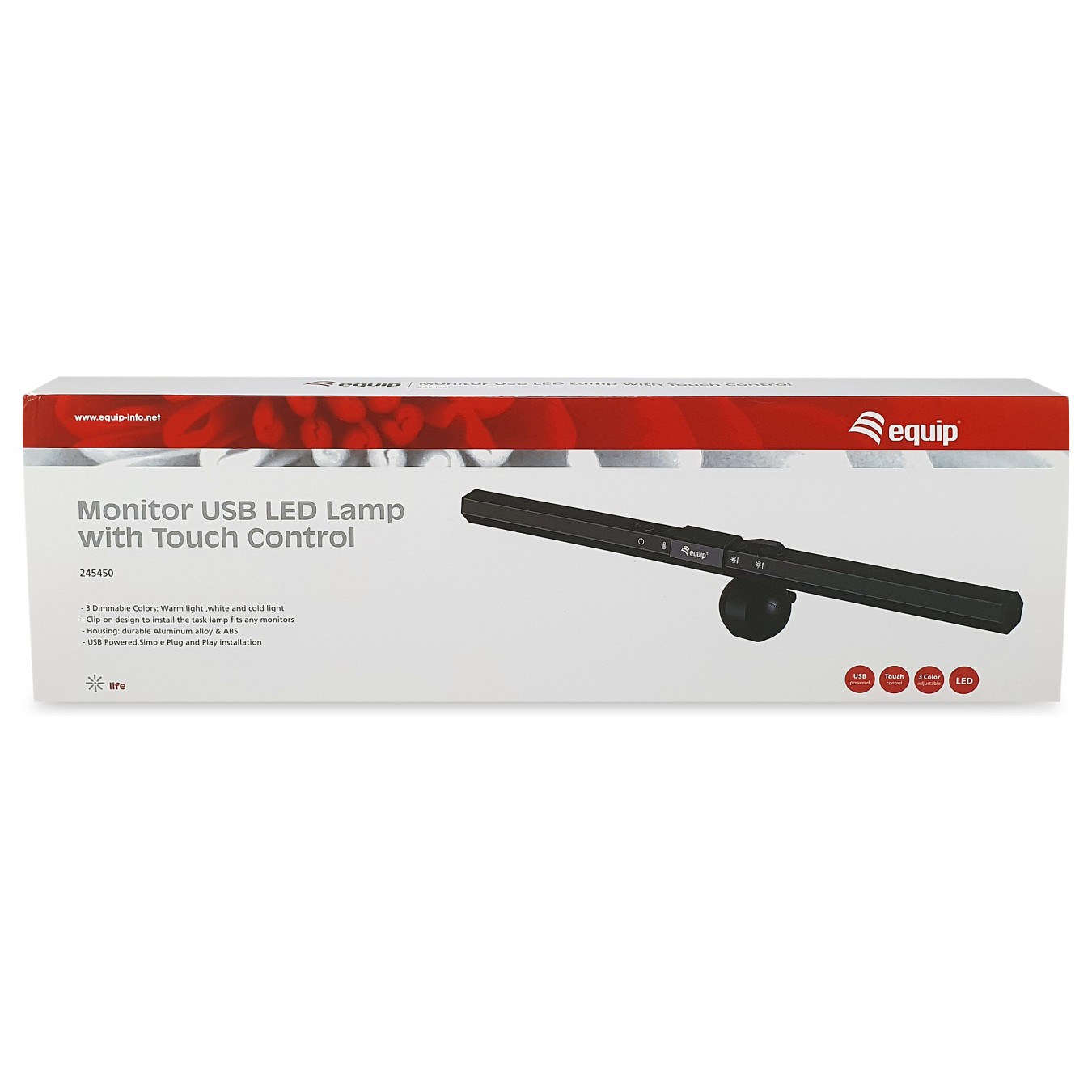 Buy EQUIP 245450 Monitor USB-LED-Leuchte mit Touch-Steuerung in Cyprus, Nicosia, Limassol, Larnaka, Pafos