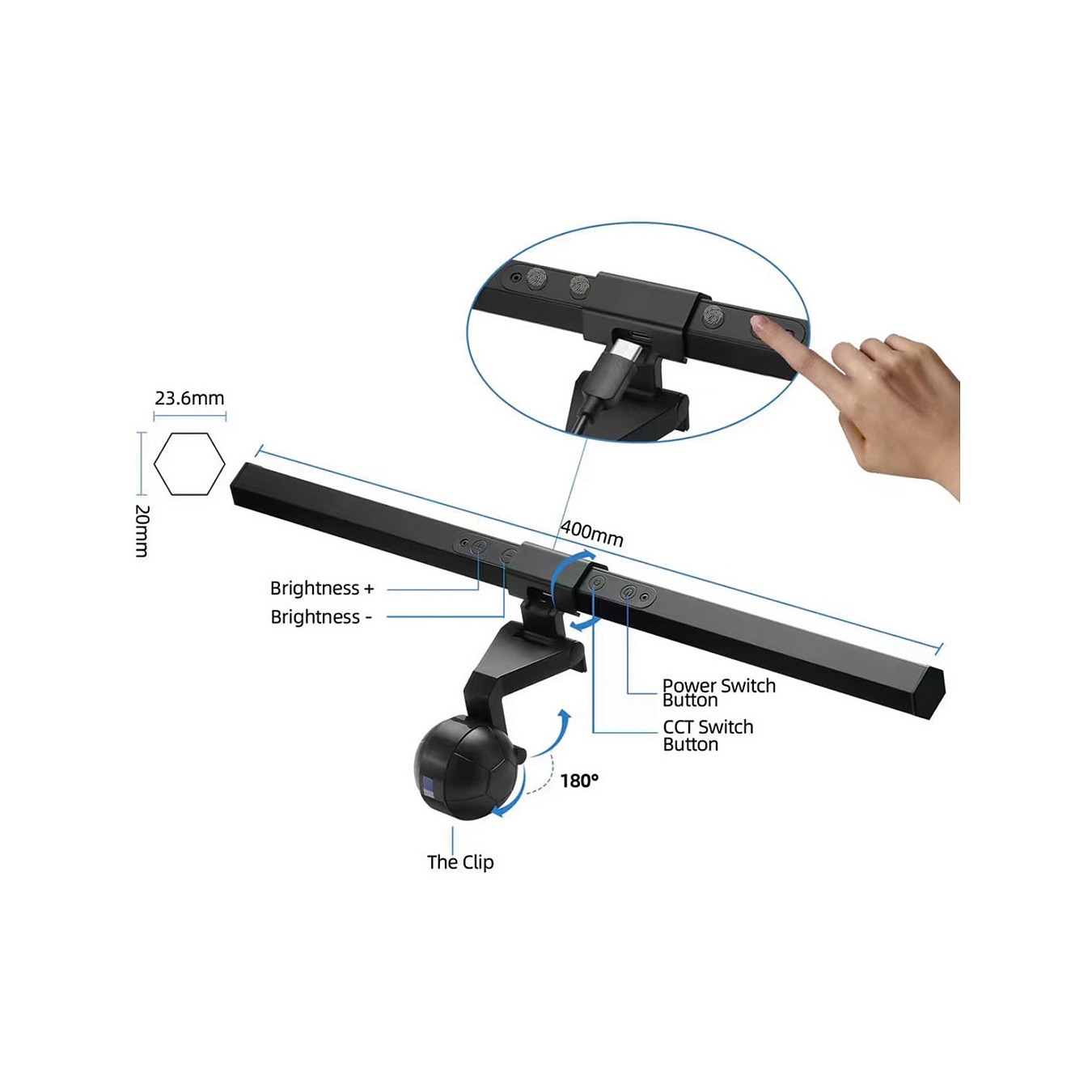Buy EQUIP 245450 Monitor USB-LED-Leuchte mit Touch-Steuerung in Cyprus, Nicosia, Limassol, Larnaka, Pafos