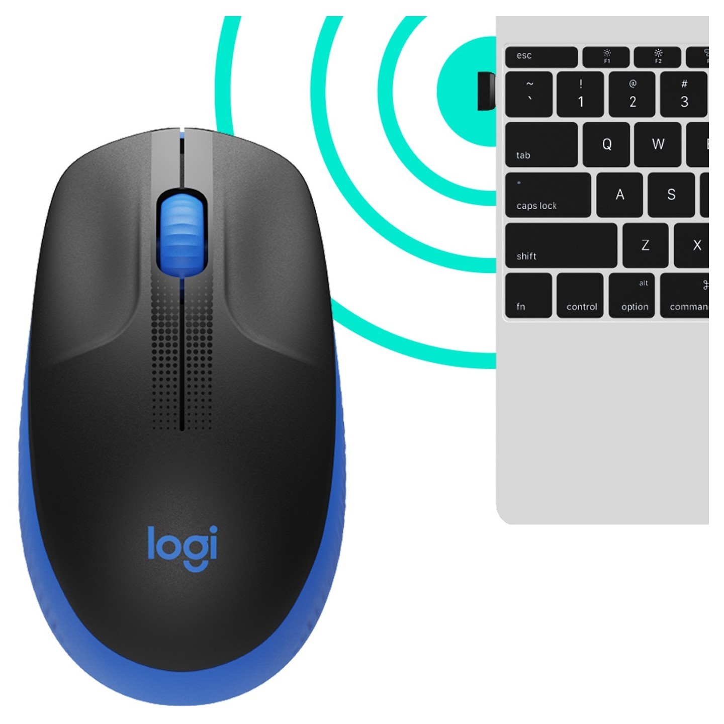 Logitech M190 Full-Size Ambidextrous Wireless Mouse 1000 DPI Blue (Boxed) — Buy in Cyprus with Fast Delivery