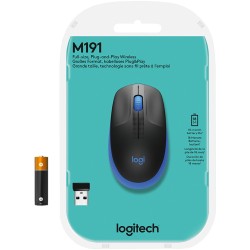 Logitech M190 Full-Size Ambidextrous Wireless Mouse 1000 DPI Blue (Boxed) — Buy in Cyprus with Fast Delivery