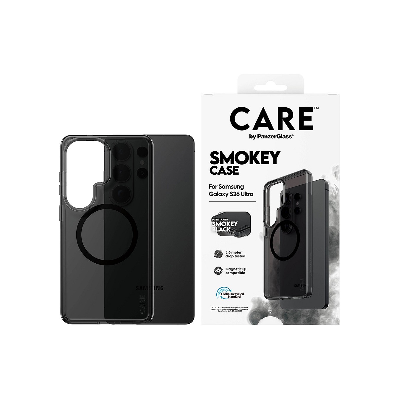 Buy PanzerGlass CARE Urban Explorer Case Smokey Schwarz Qi Samsung Galaxy S26 Ultra in Cyprus, Nicosia, Limassol, Larnaka, Pafos