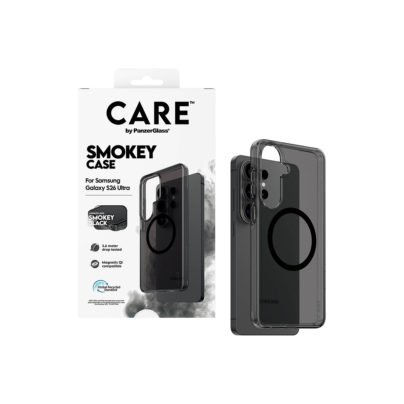 Buy PanzerGlass CARE Urban Explorer Case Smokey Schwarz Qi Samsung Galaxy S26 Ultra in Cyprus, Nicosia, Limassol, Larnaka, Pafos