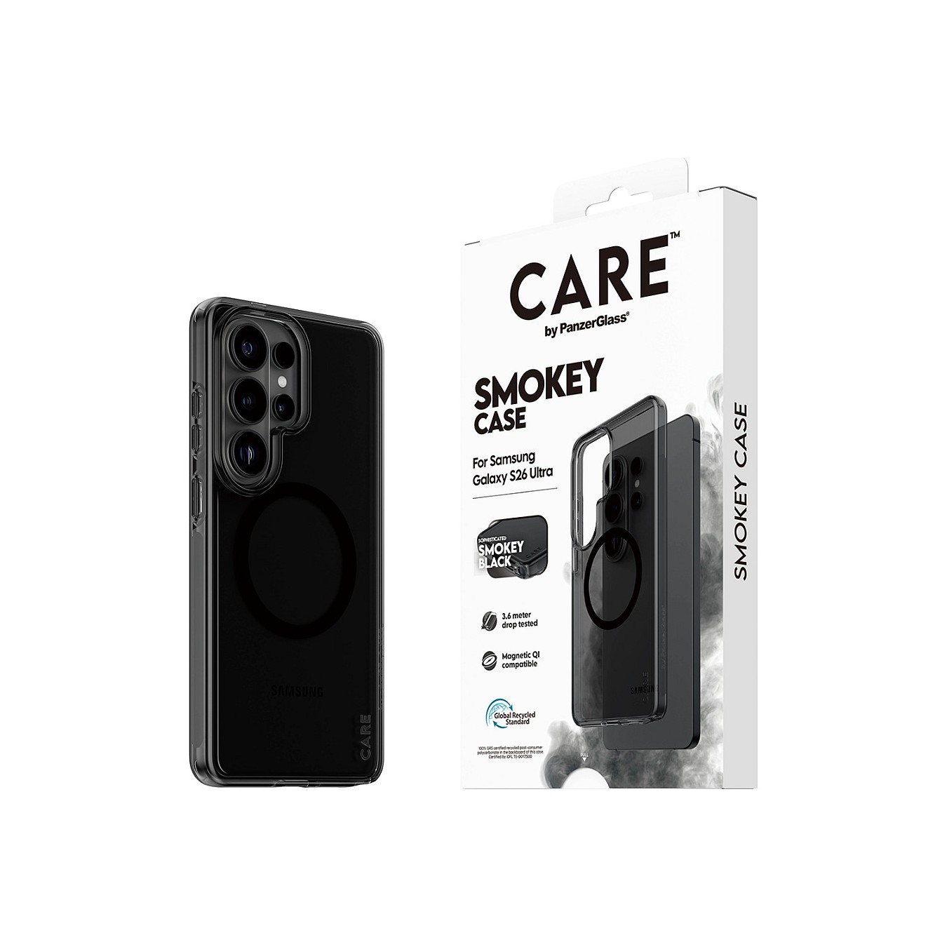 Buy PanzerGlass CARE Urban Explorer Case Smokey Schwarz Qi Samsung Galaxy S26 Ultra in Cyprus, Nicosia, Limassol, Larnaka, Pafos
