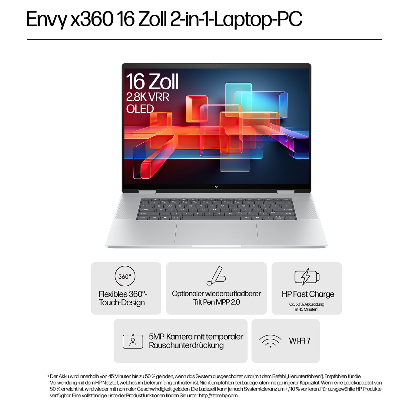 Buy HP ENVY x360 16-ad0177ng RYZ7 8840HS 16GB 1TBSSD W11 Home Touch in Cyprus, Nicosia, Limassol, Larnaka, Pafos