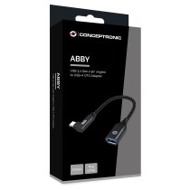 Buy CONCEPTRONIC Adapter USB-C3.2 90°- to USB-A3.0 10Gbs 0.15m sw in Cyprus, Nicosia, Limassol, Larnaka, Pafos