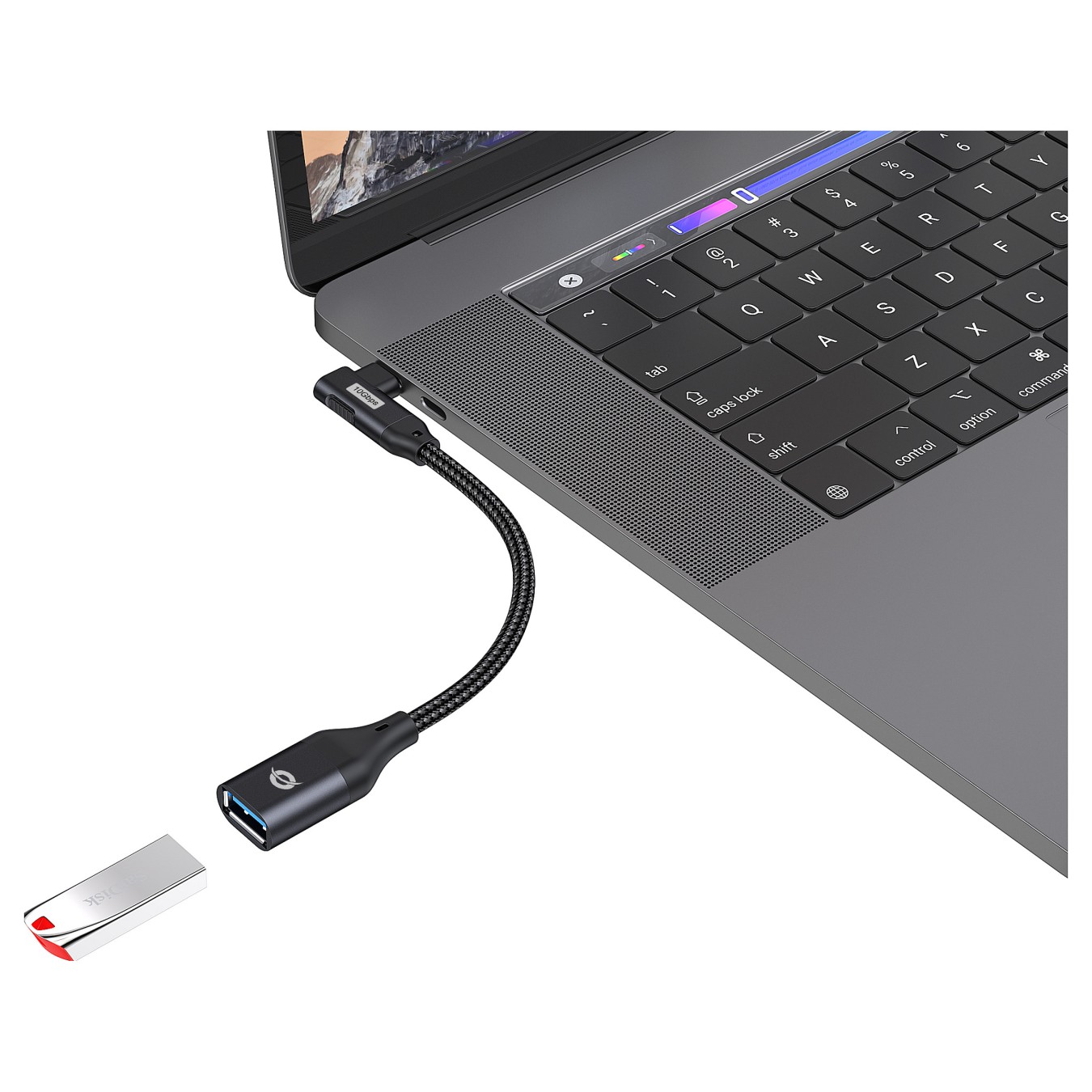 Buy CONCEPTRONIC Adapter USB-C3.2 90°- to USB-A3.0 10Gbs 0.15m sw in Cyprus, Nicosia, Limassol, Larnaka, Pafos