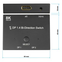 Buy Good Connections DP1.4 Switch 2-fach bidirektional 8K@30Hz in Cyprus, Nicosia, Limassol, Larnaka, Pafos