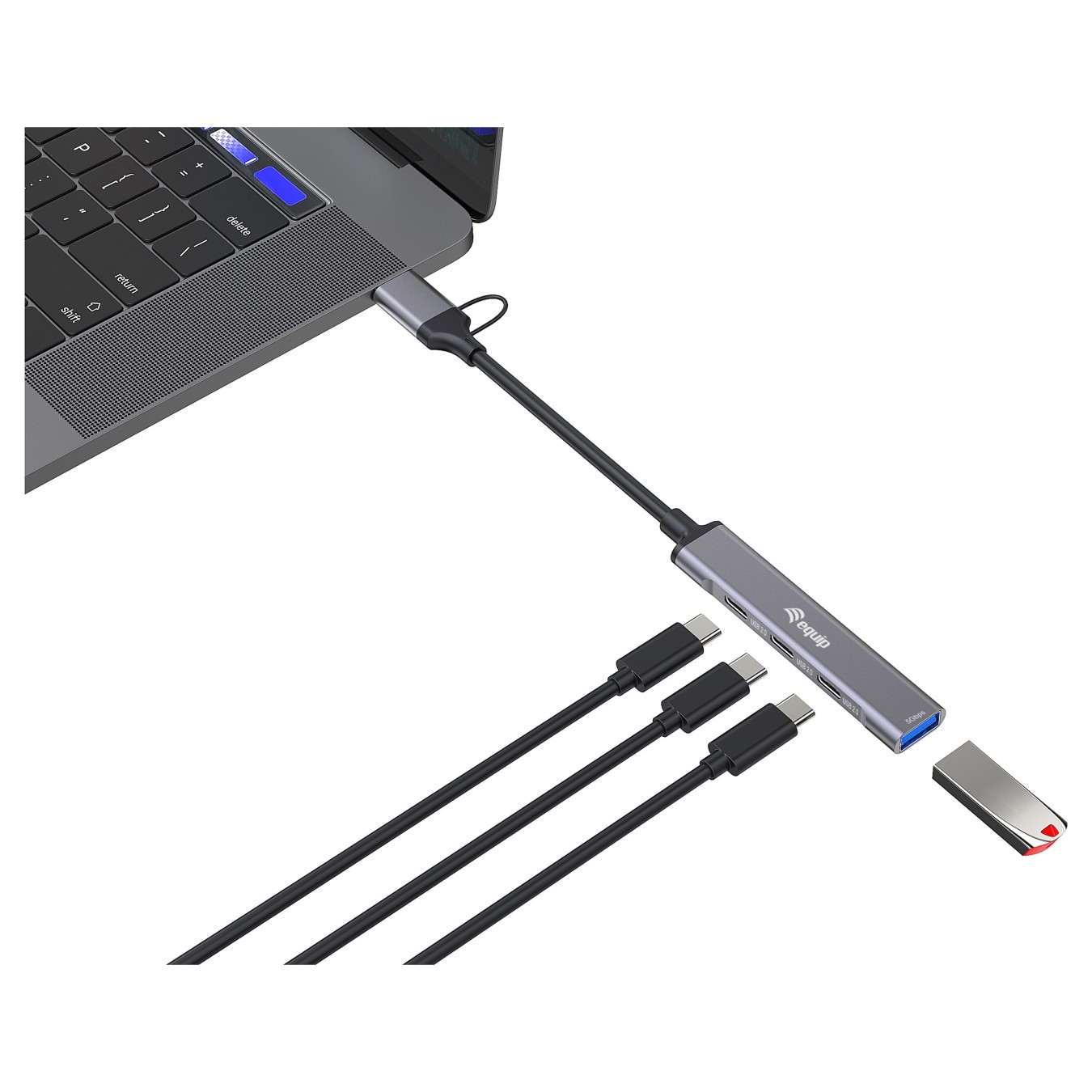 Buy 4-Port USB-C3.2-Hub- to 3xUSB-C USB-A +USB-A Adapt.10Gbps in Cyprus, Nicosia, Limassol, Larnaka, Pafos