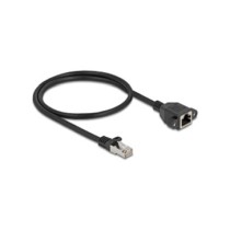 Buy Delock Netzwerk Verlängerungskabel S FTP RJ45 Stecker zu RJ45 Buchse Cat.6A flache Ausführung 0,5 m schwarz in Cyprus, Nicos